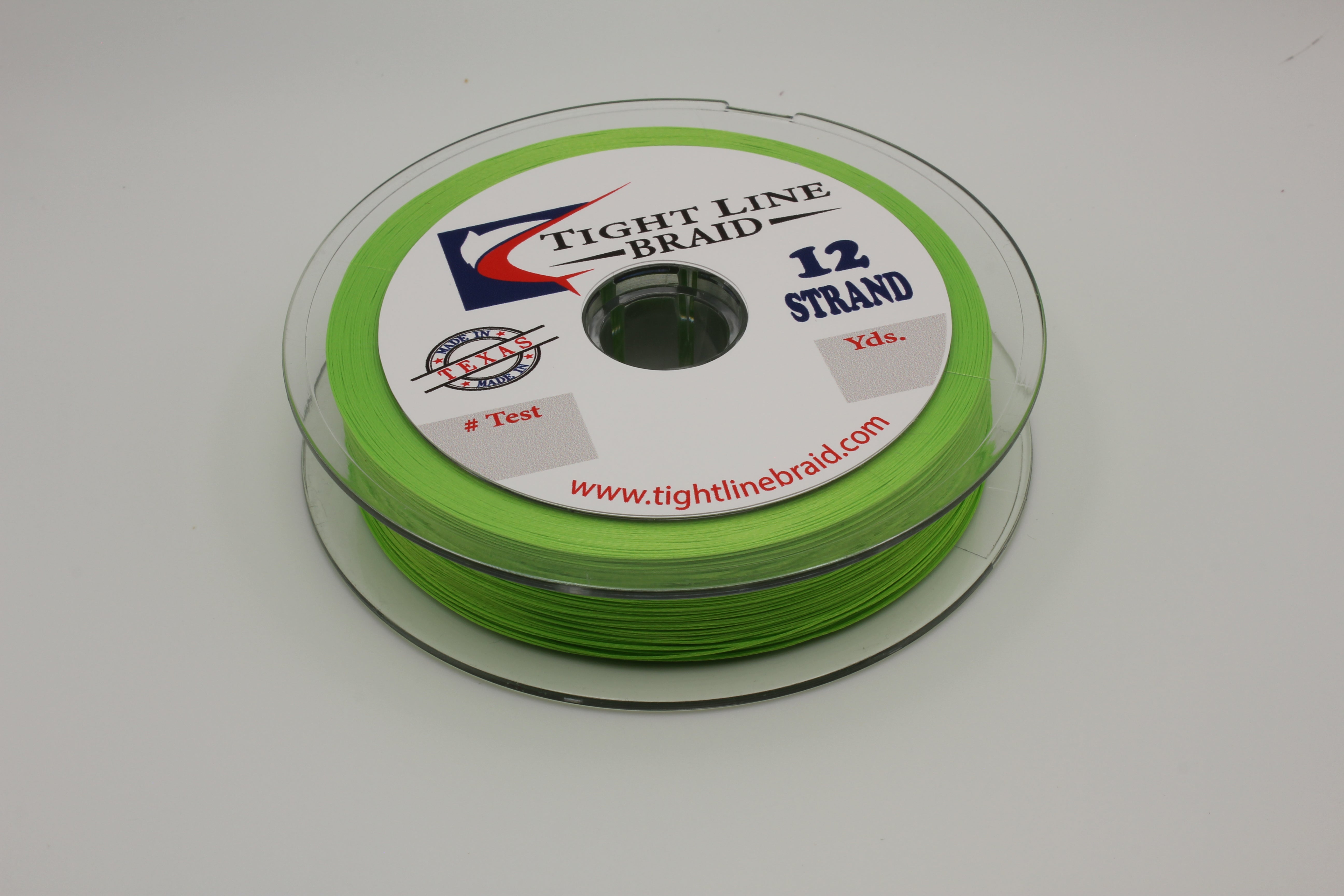 Neon Green 12 Strand Hollow Core 65 lb / 300 Yards Neon Green 12 Strand Hollow Core 65 lb / 300 Yards