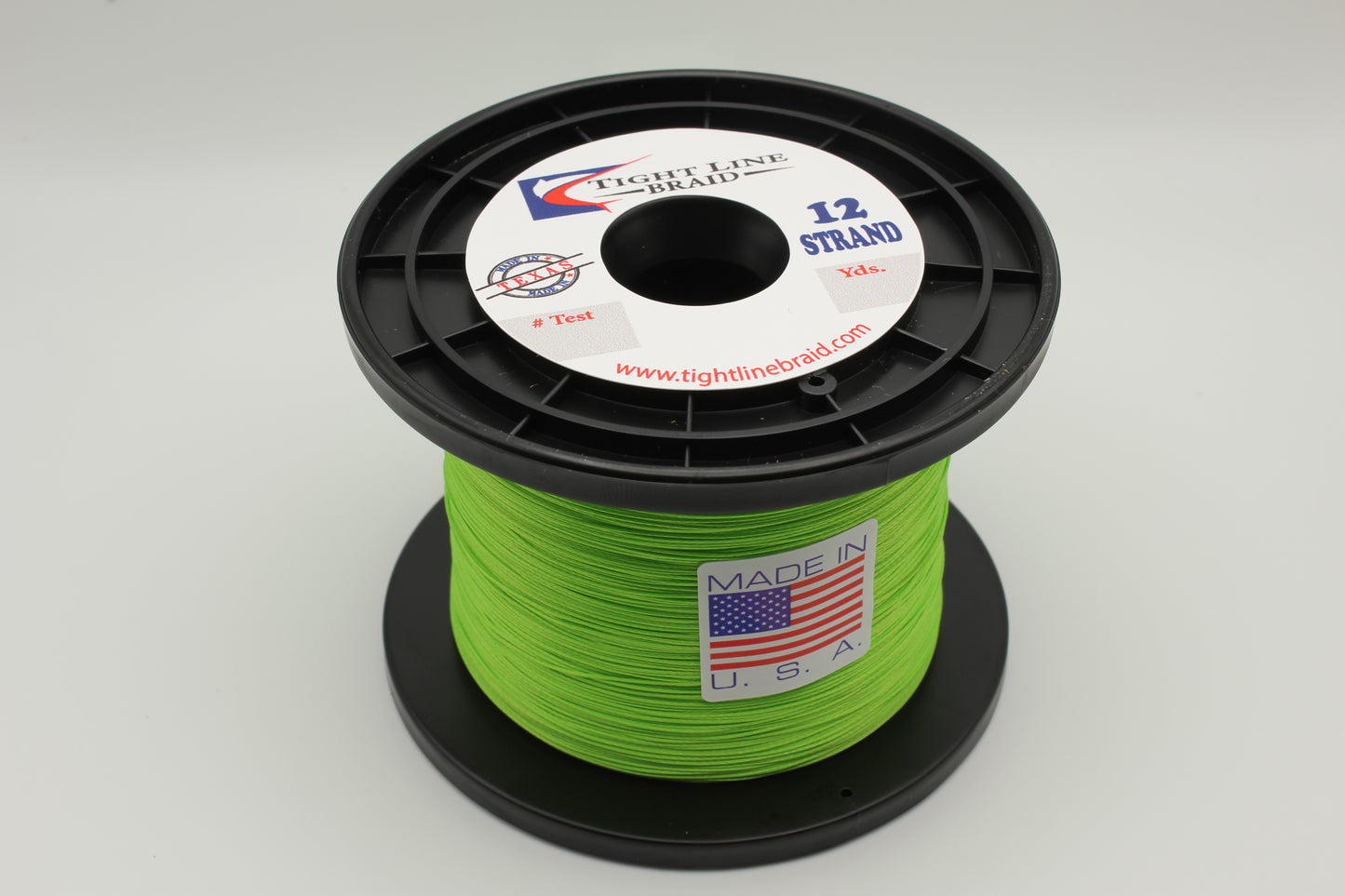 Neon Green 12 Strand Hollow Core 30 lb / 1250 Yards