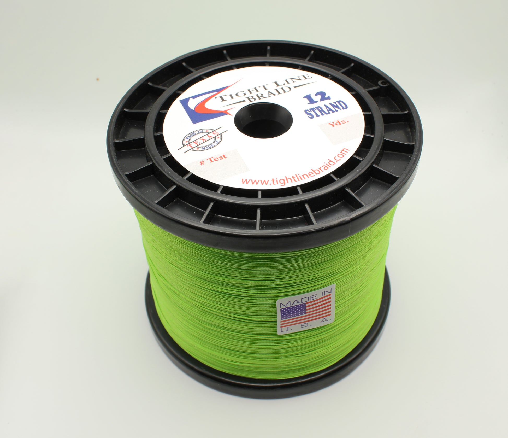 Neon Green 12 Strand Hollow Core – Tight Line Braid Neon Green 12 Strand Hollow Core – Tight Line Braid